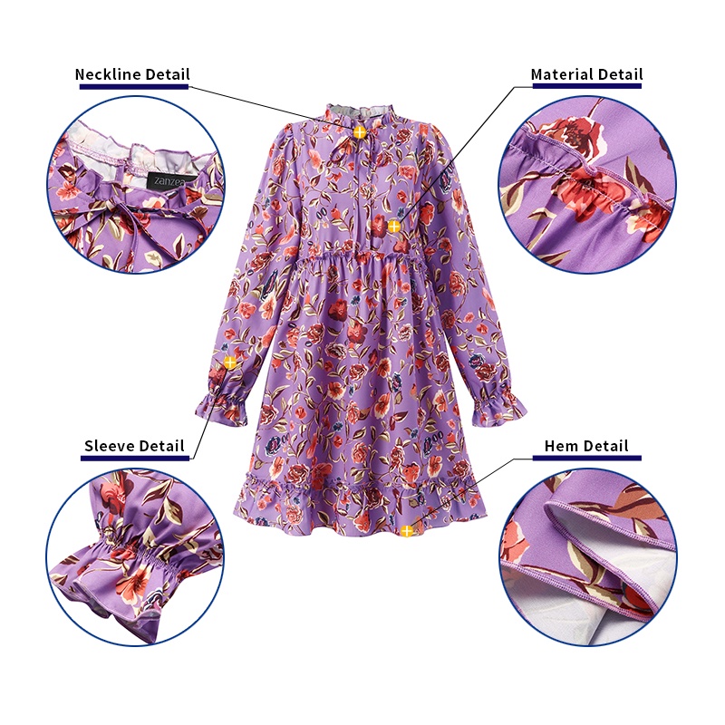 Áo Zanzea tay dài in hoa thanh lịch cho nữ