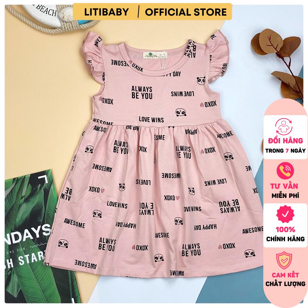 Váy litibaby cho bé gái cánh tiên vải 4 chiều 6/10