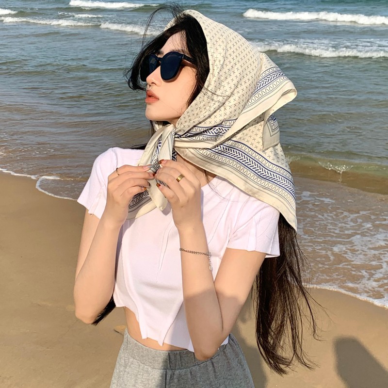 Cocory vn Áo croptop tay ngắn cổ tròn thiết kế độc cá tính cho nữ