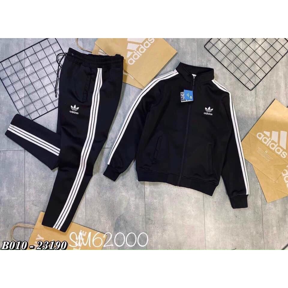 Bộ Thể Thao adidas.s NAM NỮ Vải POLY cao cấp không bai không xù Thêu Logo, Bộ Quần áo adidas Nam Nữ Thu Đông