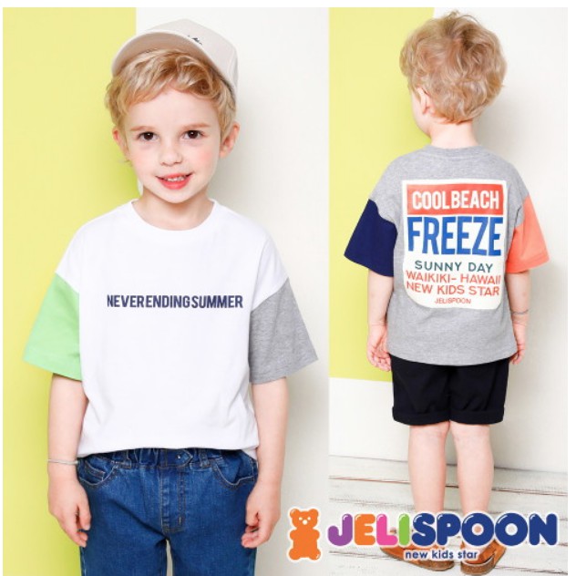 (110,120) Áo cộc tay cotton xuất Hàn Jelispoon JTPUTS11