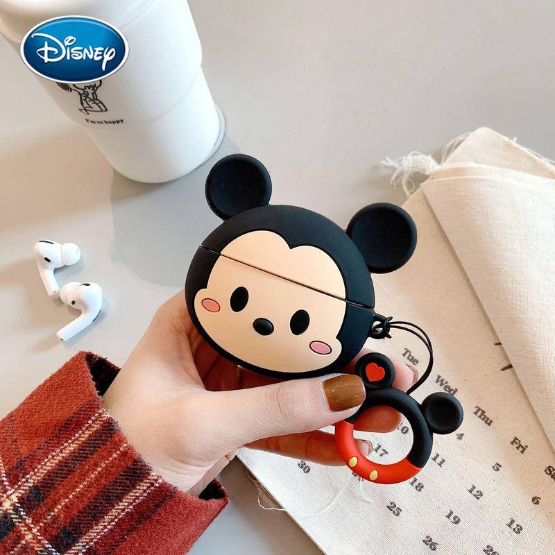 Vỏ Bảo Vệ Hộp Sạc Tai Nghe AirPods pro Không Dây Bằng Silicon Họa Tiết Hoạt Hình Minnie Mickey Dễ Thương