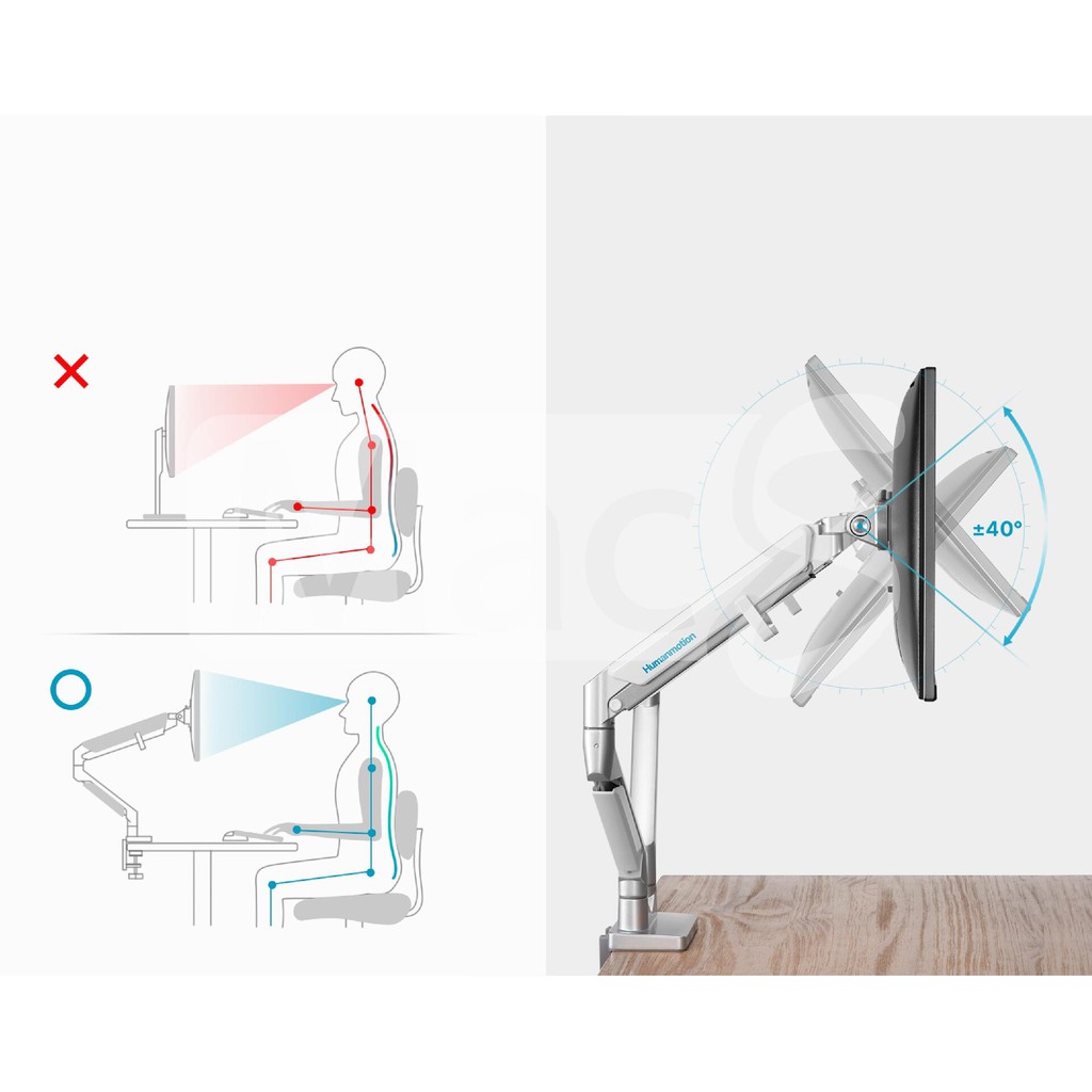 [Mã 1511ELSALE hoàn 7% đơn 300K] Giá đỡ Human Motion T2-2 (đỡ 2 màn hình) | BigBuy360 - bigbuy360.vn