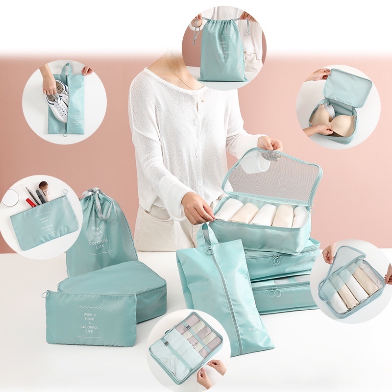 Set 7 Túi Đựng Đồ Du Lịch Đa Năng Chống Thấm Nước