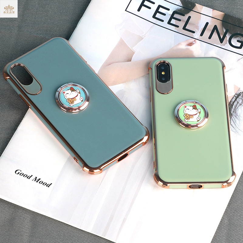 Nhẫn Đỡ Điện Thoại Hình Mèo May Mắn Xoay 360 Độ° Thời Trang Giá Đỡ Điện Thoại Chống Rơi Thông Dụng