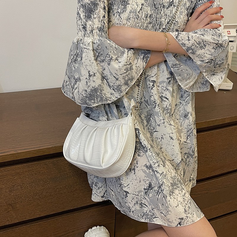 Túi Đeo Vai Thiết Kế Xếp Ly Dành Cho Nữ