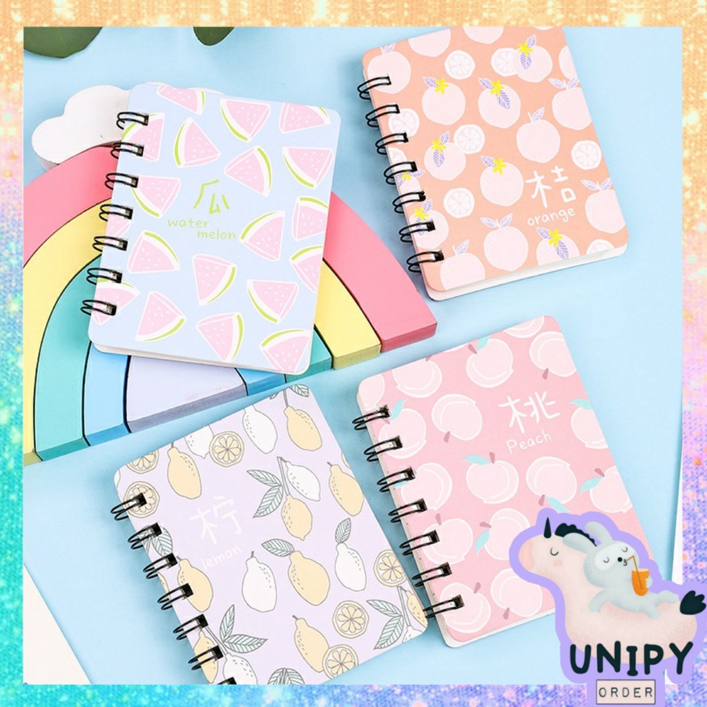 Sổ Tay Mini Lò Xo Unicorn Đáng Yêu Dễ Thương | Sổ Ghi Chú | Sổ note