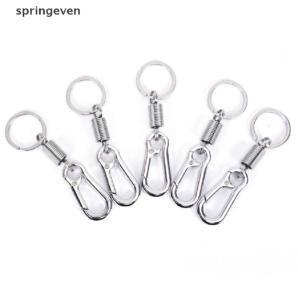 Bộ 2 Móc Khóa Carabiner Bằng Thép Không Gỉ Có Thể Thu Gọn