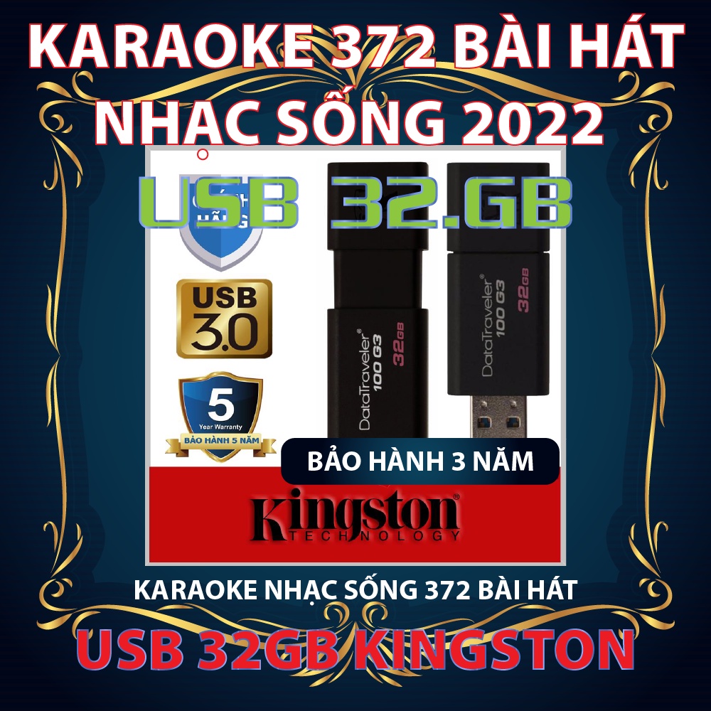 KARAOKE BEAT NHẠC SỐNG MELODY 2022 MỚI NHẤT 372 BÀI HÁT TRÊN ÔTÔ ĐẦU ĐĨA TIVI USB 32GB KIOXIA 3.2