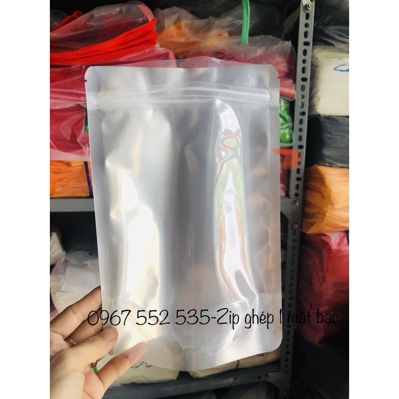 [1kg/size] túi zip 1 mặt bạc 1 mặt trong- hàng dày đẹp