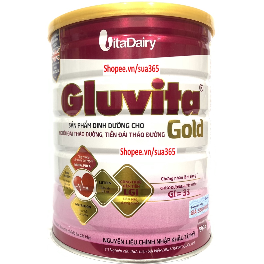 Sữa Gluvita Gold_900g và 400g - Date Luôn Mới