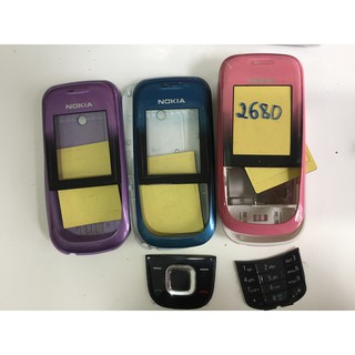 vỏ điện thoại nokia 2680 mặt trước, năp sau(mtns) hoặc có xương phím.
