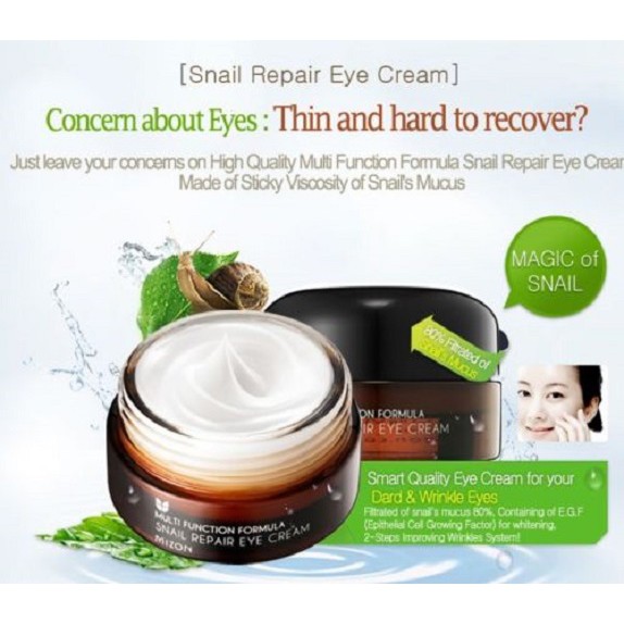 Kem dưỡng chống nhăn vùng mắt Mizon Snail Repair Eye Cream 25ml | BigBuy360 - bigbuy360.vn