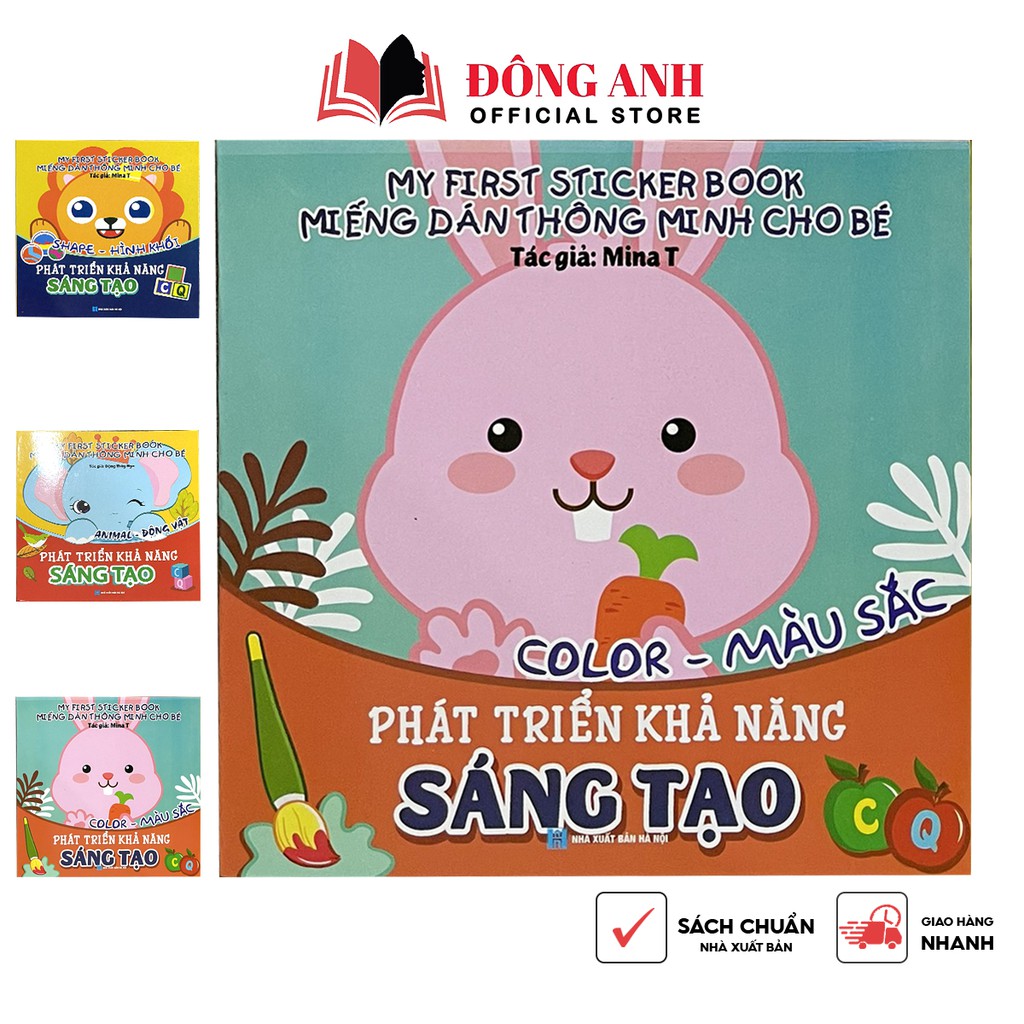 Sách - Combo 3 cuốn Bóc dán thông minh cho bé song ngữ Việt - Anh