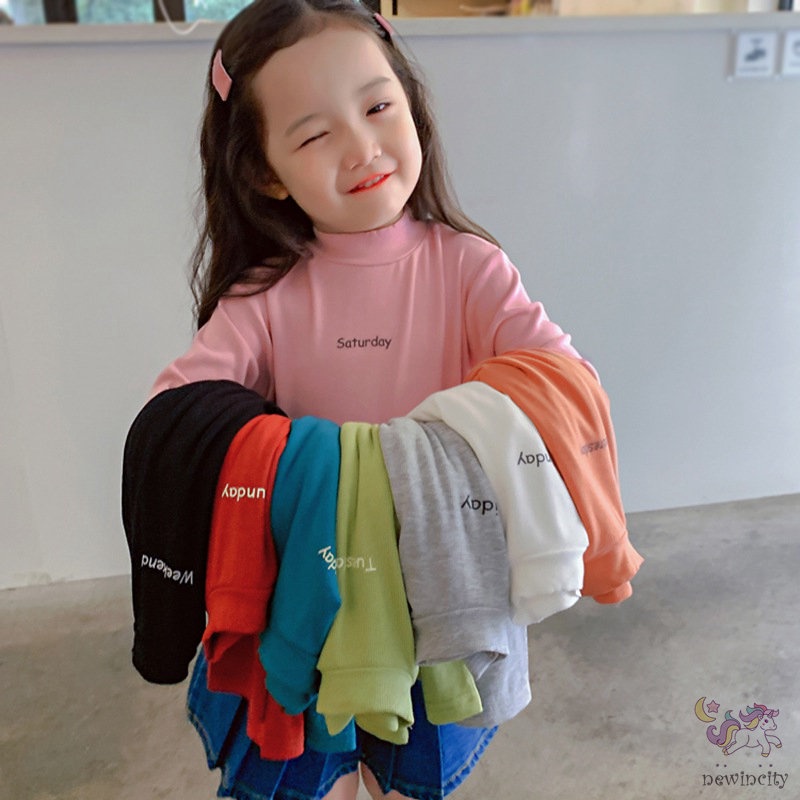 Áo Thun Dài Tay Cổ Tròn Cho Bé Gái