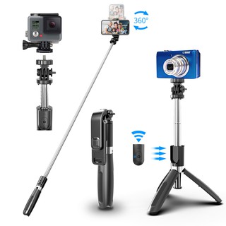【ready】 Extendable Wireless Selfie Stick Tripod L02 Phone Self Stick With Bluetooth Remote .