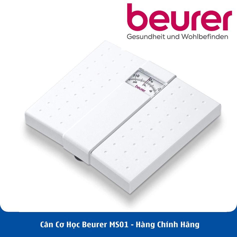 Cân cơ học Beurer của Đức mặt chống trơn MS01 hàng Chính hãng bảo hành 2 năm