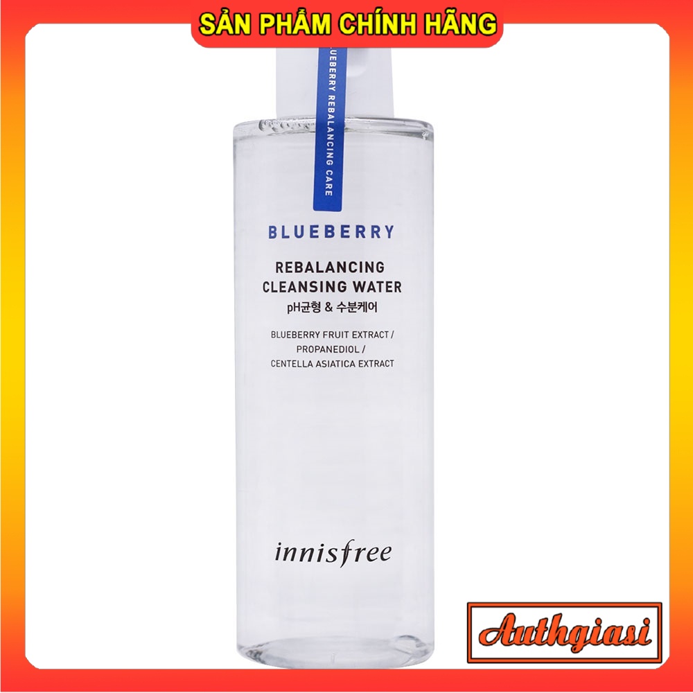 Nước tẩy trang Innisfree BLUEBERRY REBALANCING CLEANSING WATER NTT chiết xuất việt quất 200ml