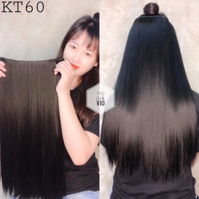 TÓC GIẢ KẸP THẲNG 5 PHÍM RỘNG 25CM NẶNG 200G ĐỦ 4 MÀU HÌNH THẬT HÀNG ĐẸP