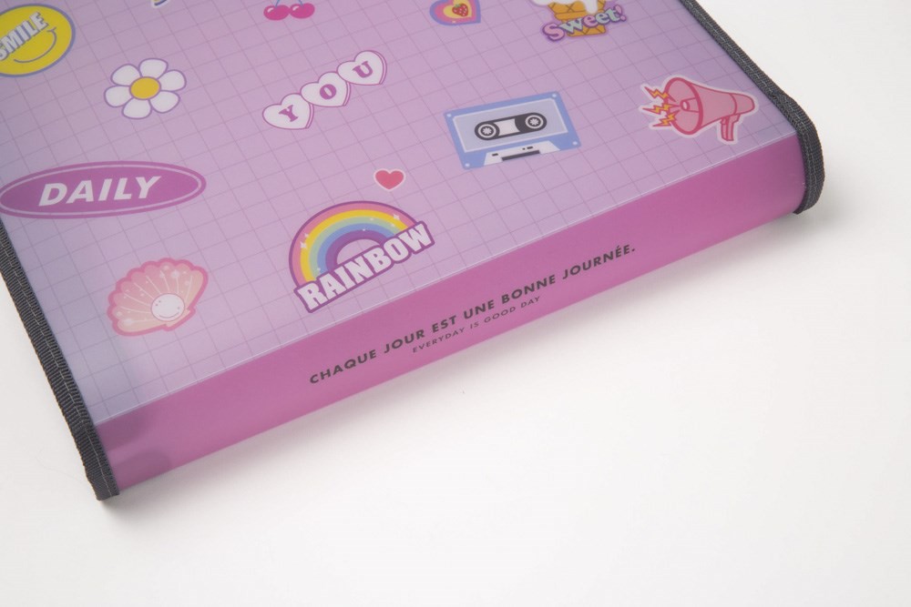 Túi Xách Đựng Tài Liệu ARTBOX Hàn Quốc Kiểu Lưới Màu Tím Cute