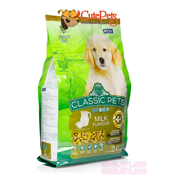 Thức ăn cho chó con Classic Pets Puppy 400g Vị sữa hạt cho chó giá rẻ - CutePets