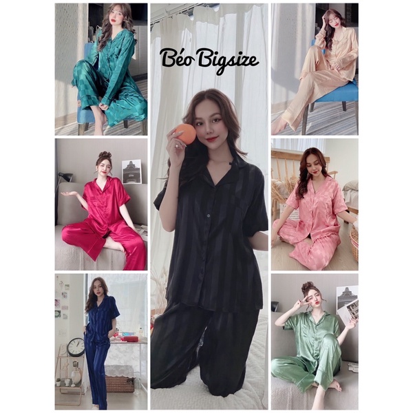 Xưởng Đồ Ngủ 55-95kg Pyjama Bigsize Cao Cấp Mặc Nhà Đẹp,Chất gấm mát xịn