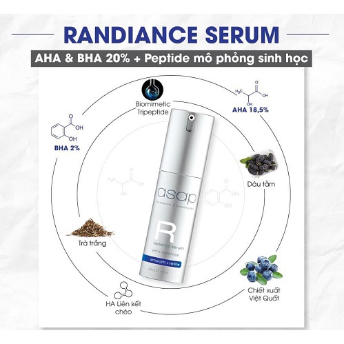[HÀNG NHẬP KHẨU Tinh Chất Asap Radiance Serum Trẻ Hóa Và Làm Trắng Sáng Da Chống Lão Hoá Giảm Sắc Tố Da