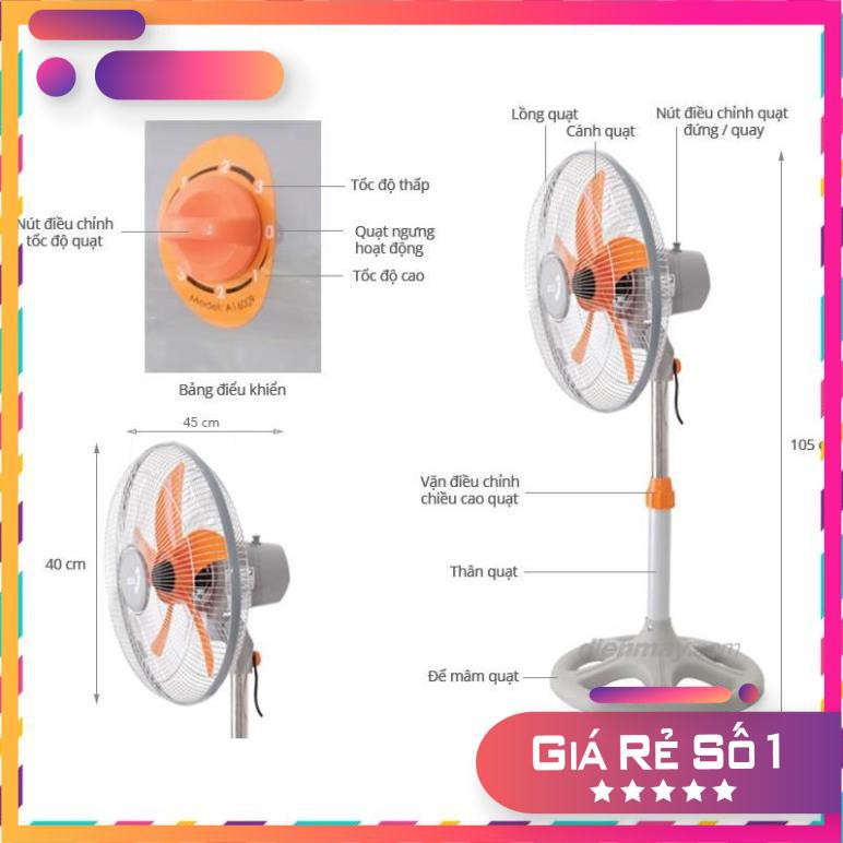 [Hàng Chính Hãng]Quạt Đứng - Quạt Cây - Quạt Lỡ - Quạt Lửng WIN FAN 5 cánh ,3 Mức Gió cưc mạnh | BigBuy360 - bigbuy360.vn
