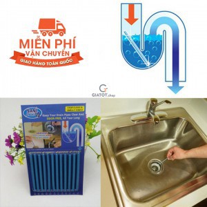 vỉ gồm 12 que thông tắc cống - thông tắc bồn rửa