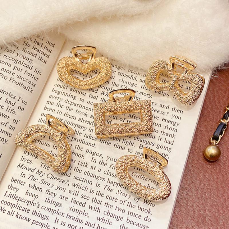 Kẹp Tóc Kim Loại Mạ Vàng Thiết Kế Tinh Tế Hợp Thời Trang