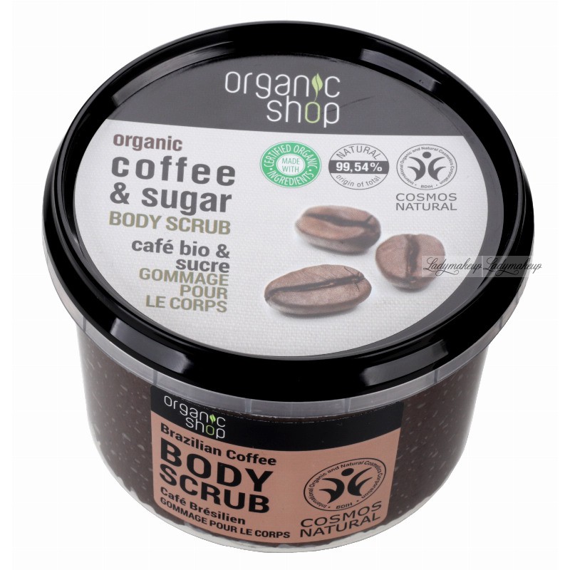 [Hàng Auth] Tẩy Da Chết Body Organic Shop Dưỡng Da Trắng Sáng Của Nga, Kem tẩy tế bào chết toàn thân Organic