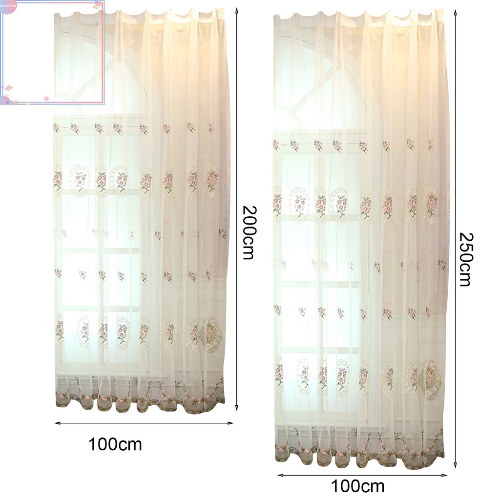 Rèm Cửa Sổ Thêu Hoa Mềm Mại Chống Mài Mòn Cho Phòng Khách