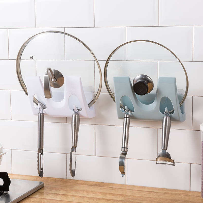 Giá gác nắp nồi dán tường, nhựa cứng cáp
