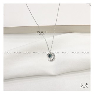 Dây Chuyền Bạc Magic, Mặt Trăng Ôm Đá Xanh Huyền Bí, XoCu