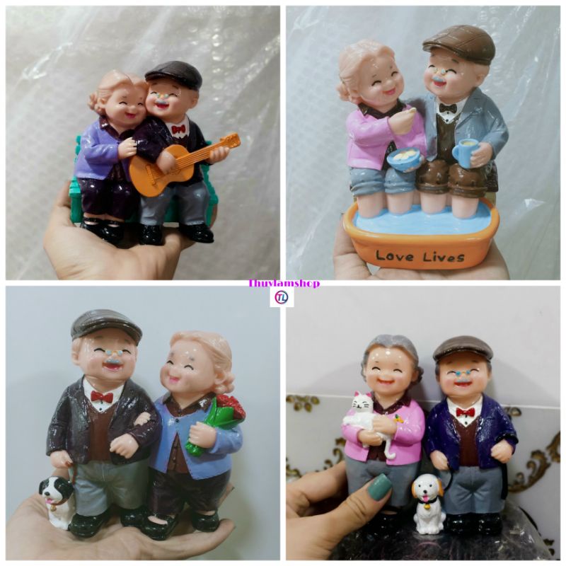 Tượng ông lão bà lão, tượng ông bà trăm năm hạnh phúc, trưng ý nghĩa tình yêu vĩnh cửu hạnh phúc