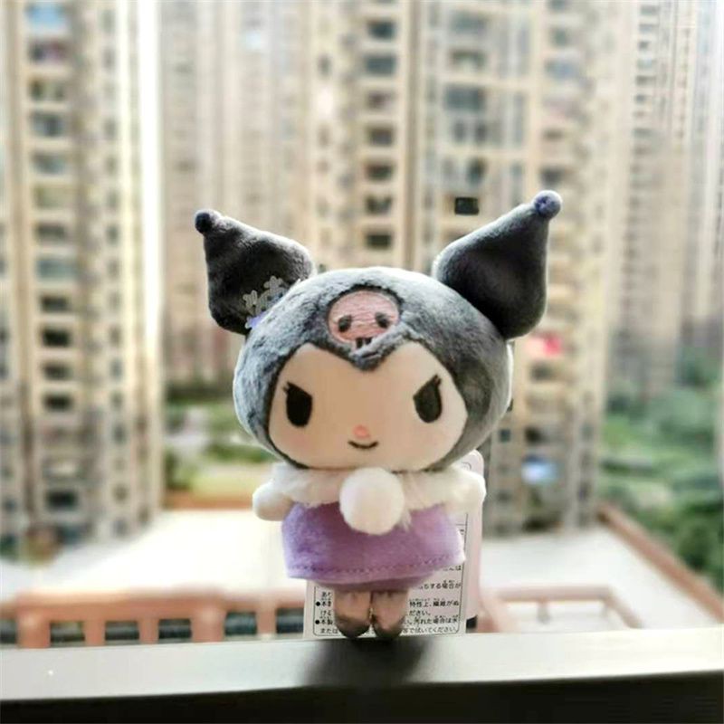 【In stock】Kuromi 18cm Móc Khóa Hình Thỏ Nhồi Bông Hoạt Hình