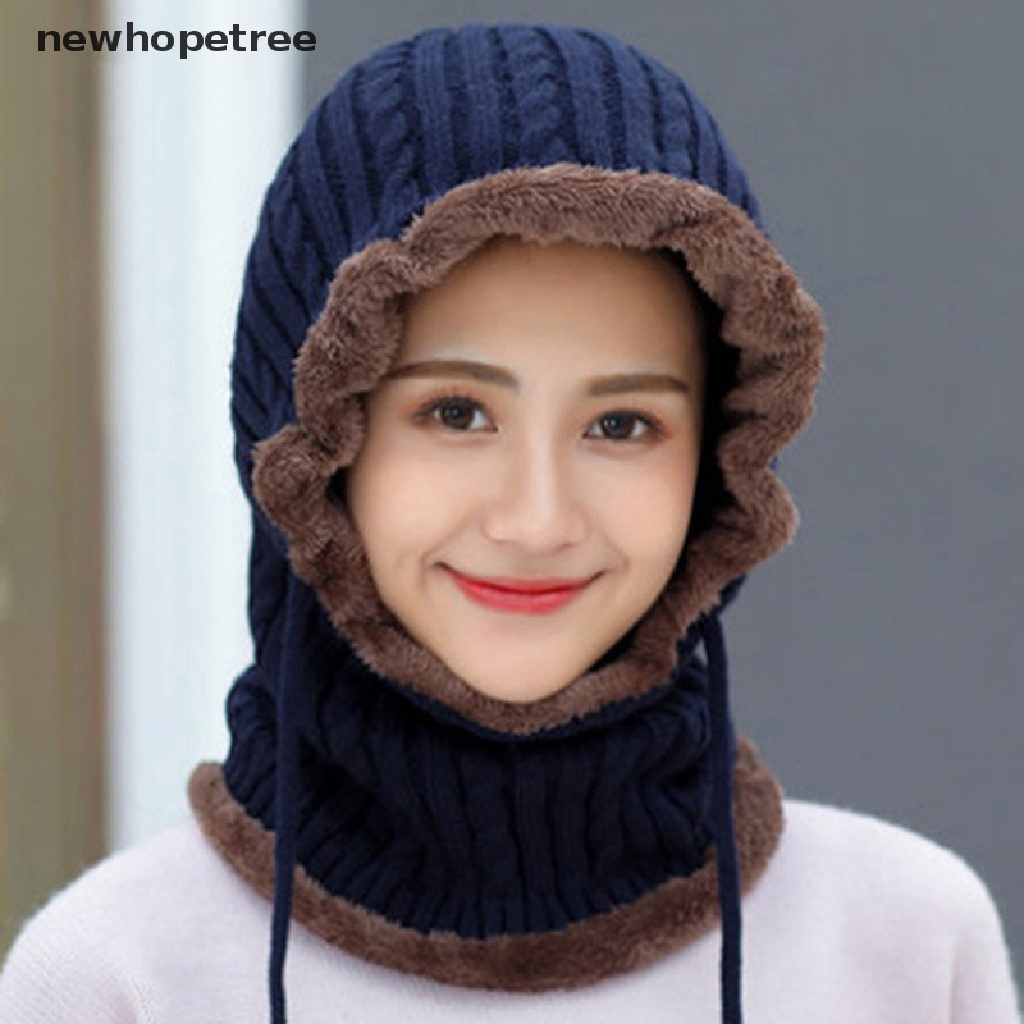 Set Mũ beanie Kèm Khăn Choàng Cổ Giữ Ấm Mùa Đông Cho Nữ