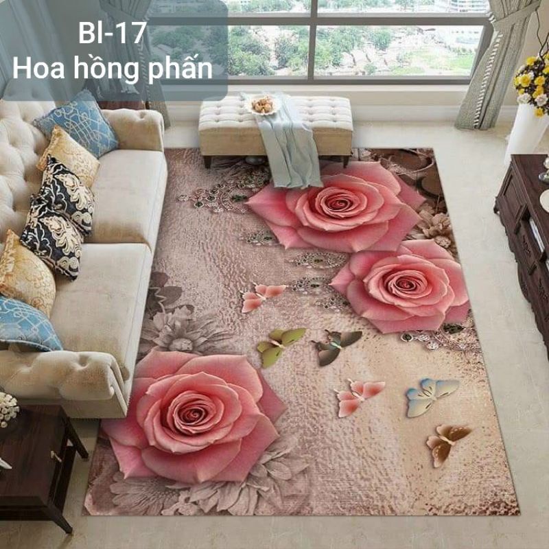 Thảm trải sàn phòng khách, phòng ngủ nỉ lì Bali size 2mx3m và 1m6x2m3, sẵn hàng