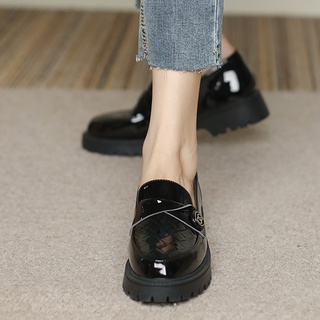 Giày lười da mềm đế bằng 3.5cm thời trang cho nữ