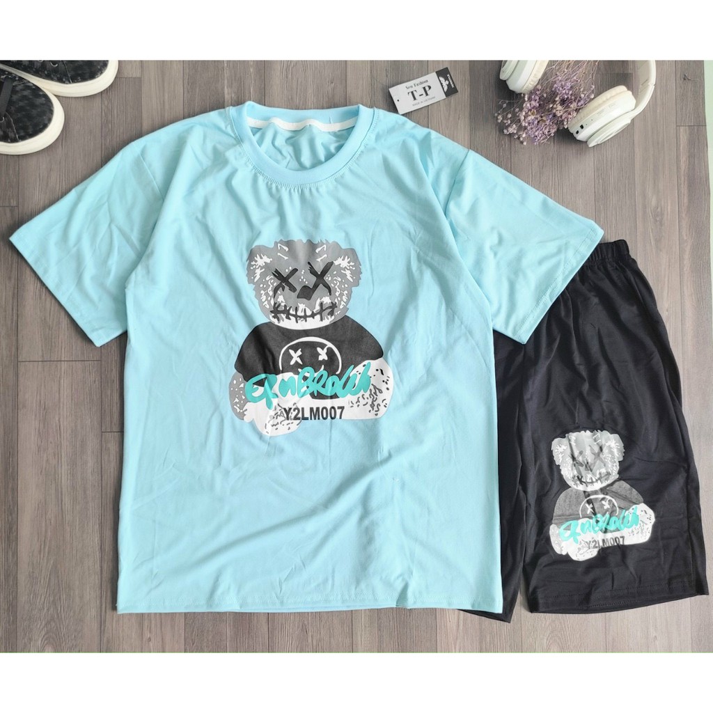 [RẺ VÔ ĐỊCH] Set bộ quần áo in gấu freesize dưới 65kg cực cute cho nam # SUNITEE | BigBuy360 - bigbuy360.vn