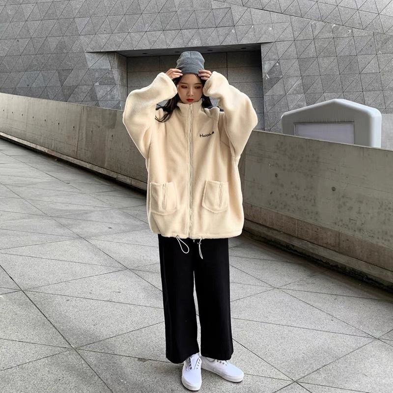Áo khoác lông cừu unisex LGT STORE áo khoác mùa đông form rộng phong cách Ulzzang hottrend 2022