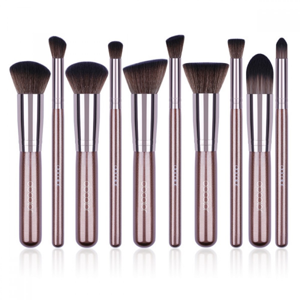 Bộ cọ tán và tạo khôi 10 cây Docolor Pieces Makeup Brushes Set