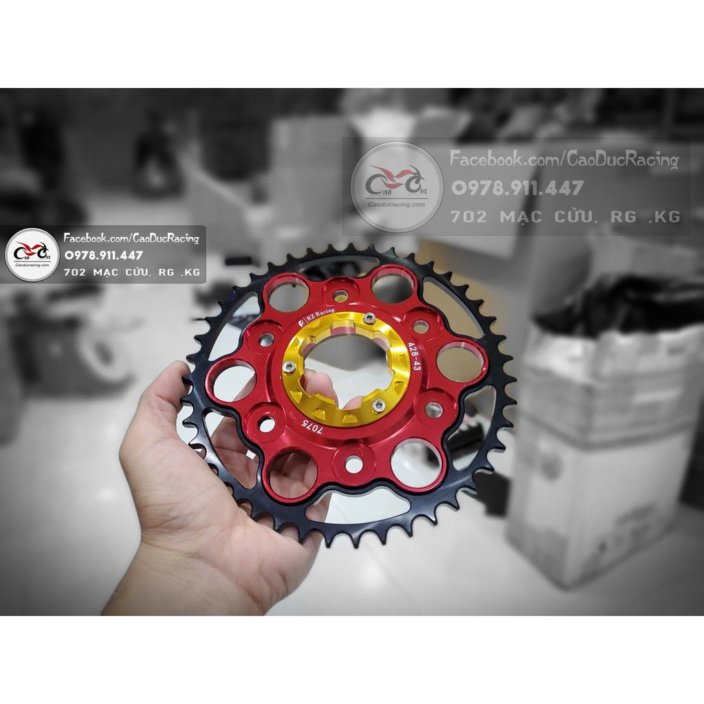 Đồ chơi xe Đĩa tải nhôm EX150 3 Tầng nhôm 7075 size zin 44 răng