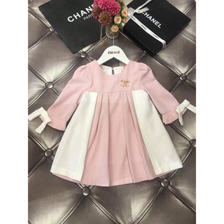 Đầm tiểu thư thắt nơ xinh ở tay cho bé 2-5 tuổi