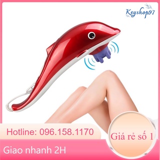 Máy massage đấm lưng cầm tay mini đánh tan mỡ bụng Dạng máy massage cá heo kiểu mới nhất 2021 - Bảo hành 12 tháng