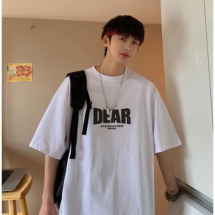Áo thun tay lỡ Dear unisex, áo phông oversize form rộng phong cách cực chất | BigBuy360 - bigbuy360.vn