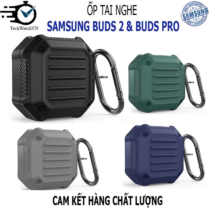 Vỏ bảo vệ hộp sạc tai nghe Samsung Galaxy Buds 2 &amp; Buds Pro chất liệu TPU chống sốc