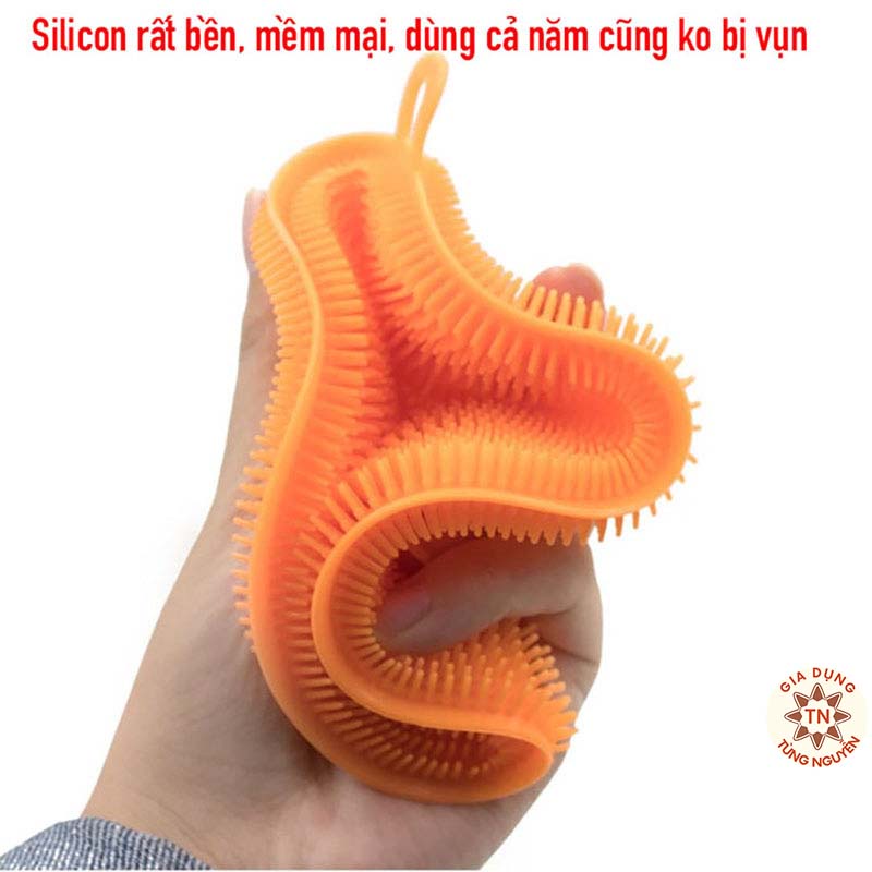 Miếng rửa chén bắt silicon đa năng có quai treo siêu biền [RỬA BÁT SILICON]