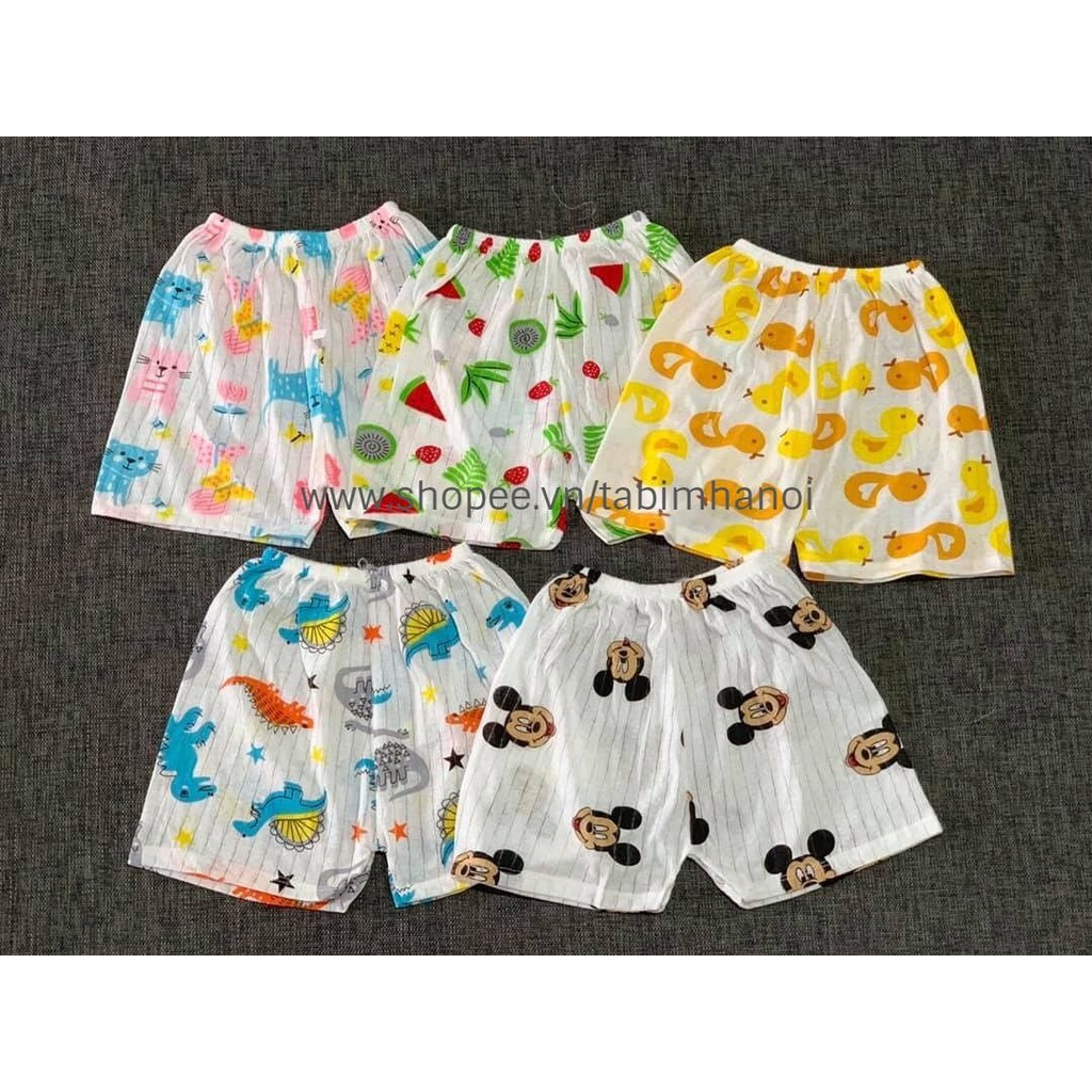 (5-16kg) Quần đùi trẻ em cotton giấy QATE262 - quần chục bé trai và quần chục bé gái