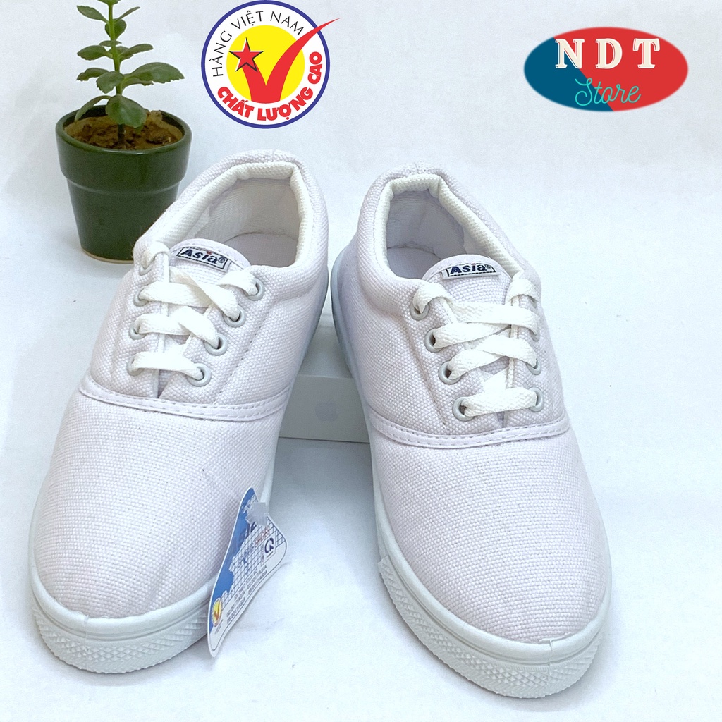 Giày vải Asia trắng Nam Nữ (Có dây) ,Chính Hãng hàng Việt Nam chất lượng cao